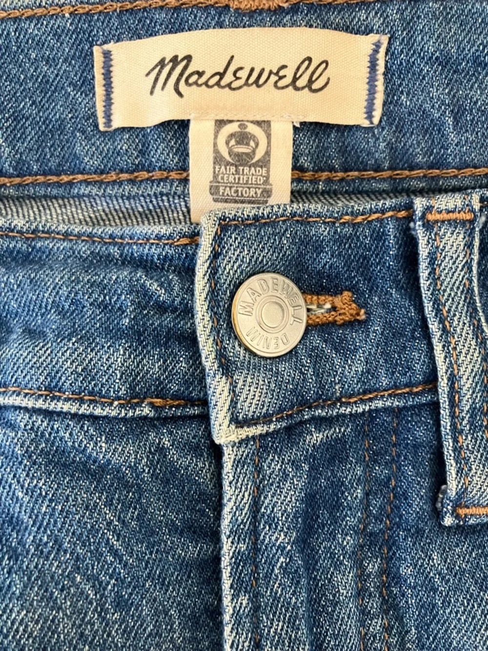 Madewell Perfect Vintage Wide Leg Jeans Size 26P Medium Wash High Rise Denim - Picture 4 of 14